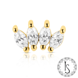 Threadless 18k Gold Anemistiras Gem End