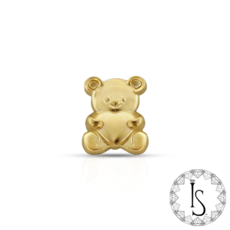 Threadless 18k Gold Teddy Bear End