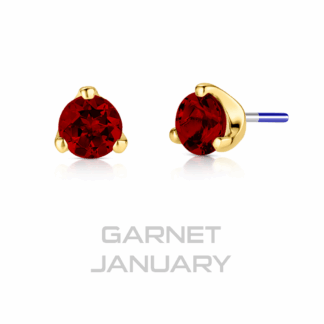 Threaded 18K Yellow Gold 3 Prong-set Faceted Genuine Gemstones End #2