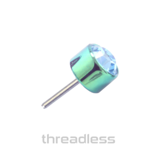 Threadless Bezel-set Faceted Gem