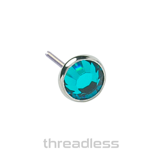 Threadless Flat Back Faceted Gem