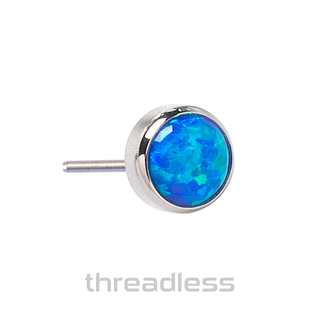 Threadless Bezel-set Faux-pal Cabochon Gem