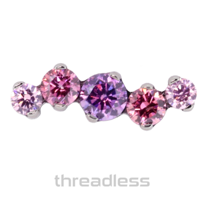 Threadless Odyssey Serpentium Prong-set Faceted Gem End