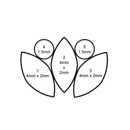 Threadless Eden Marquise Fan #10 Faceted Gem End - Image 2