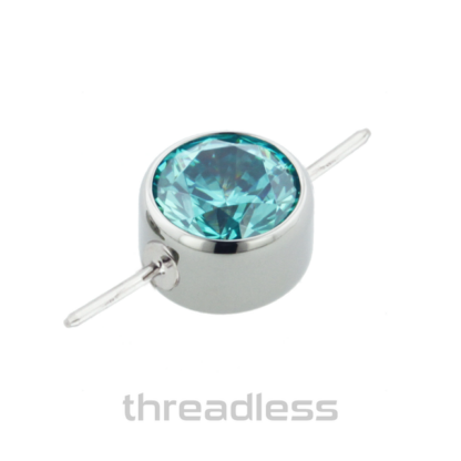Threadless Bezel-set Faceted Gem 180°Orbit